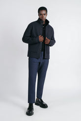 GIUBBOTTO COLLO IN PIEDI IN PANNO BLEU